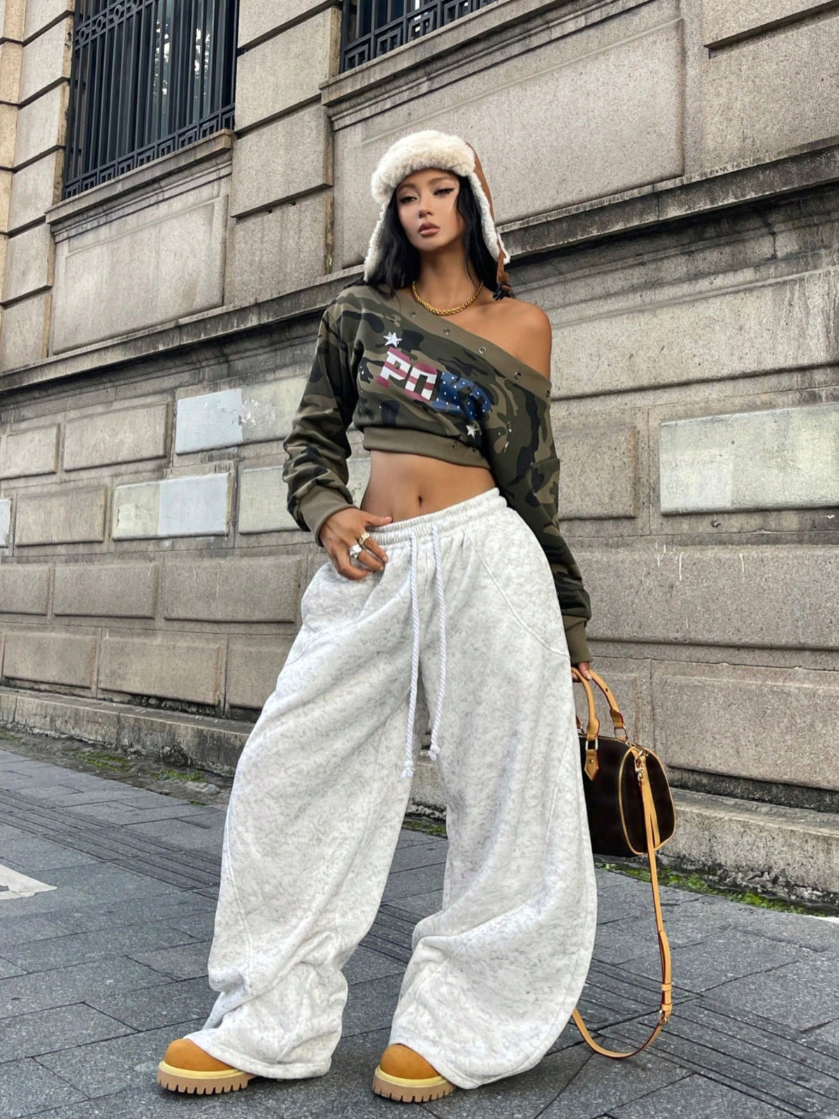 Anetea | Vintage Wide Leg Knit Pants