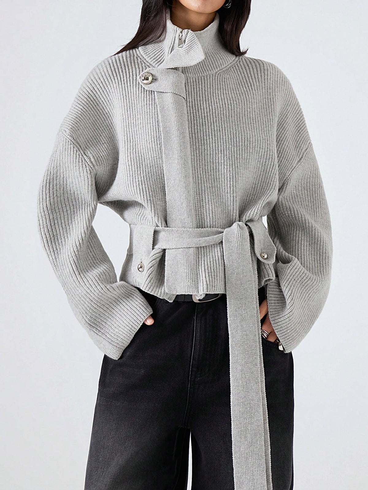 Inkea | Oversized Ribbed Cardigan
