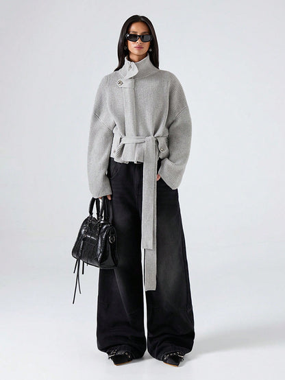 Inkea | Oversized Ribbed Cardigan