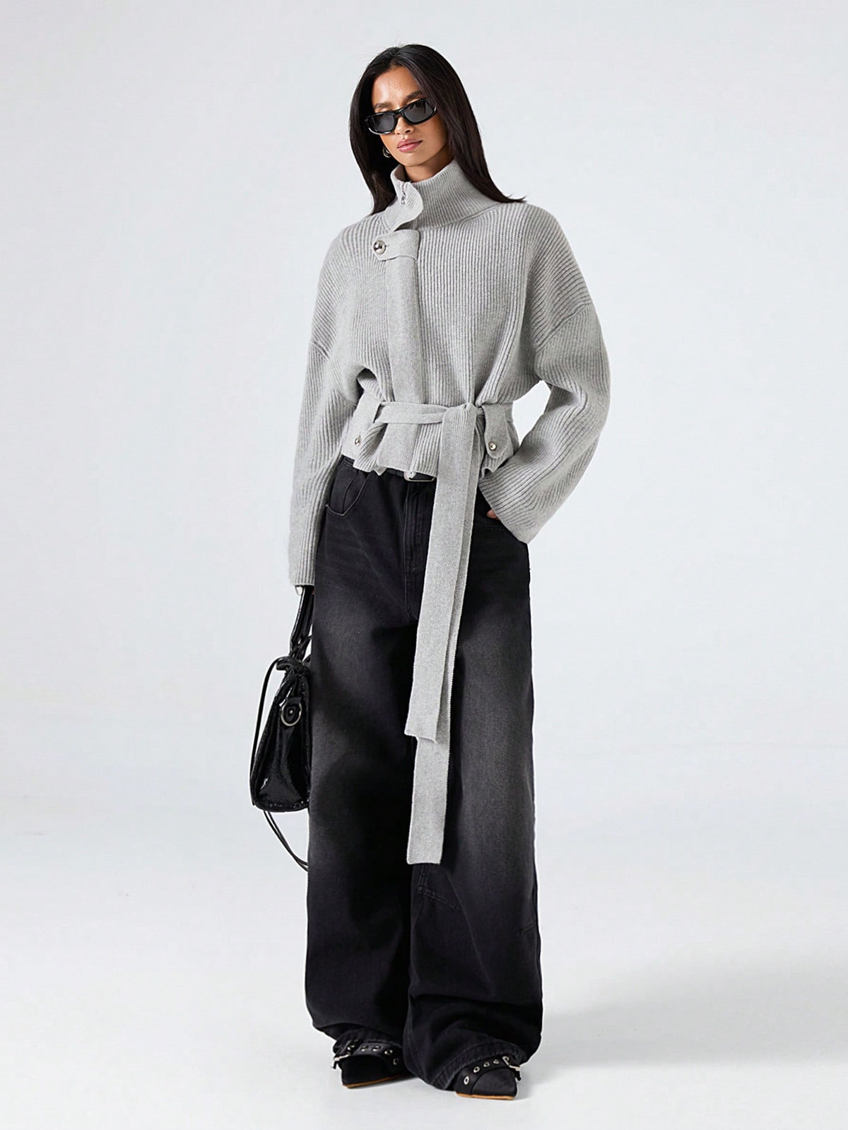 Inkea | Oversized Ribbed Cardigan