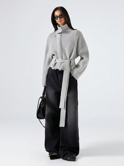 Inkea | Oversized Ribbed Cardigan