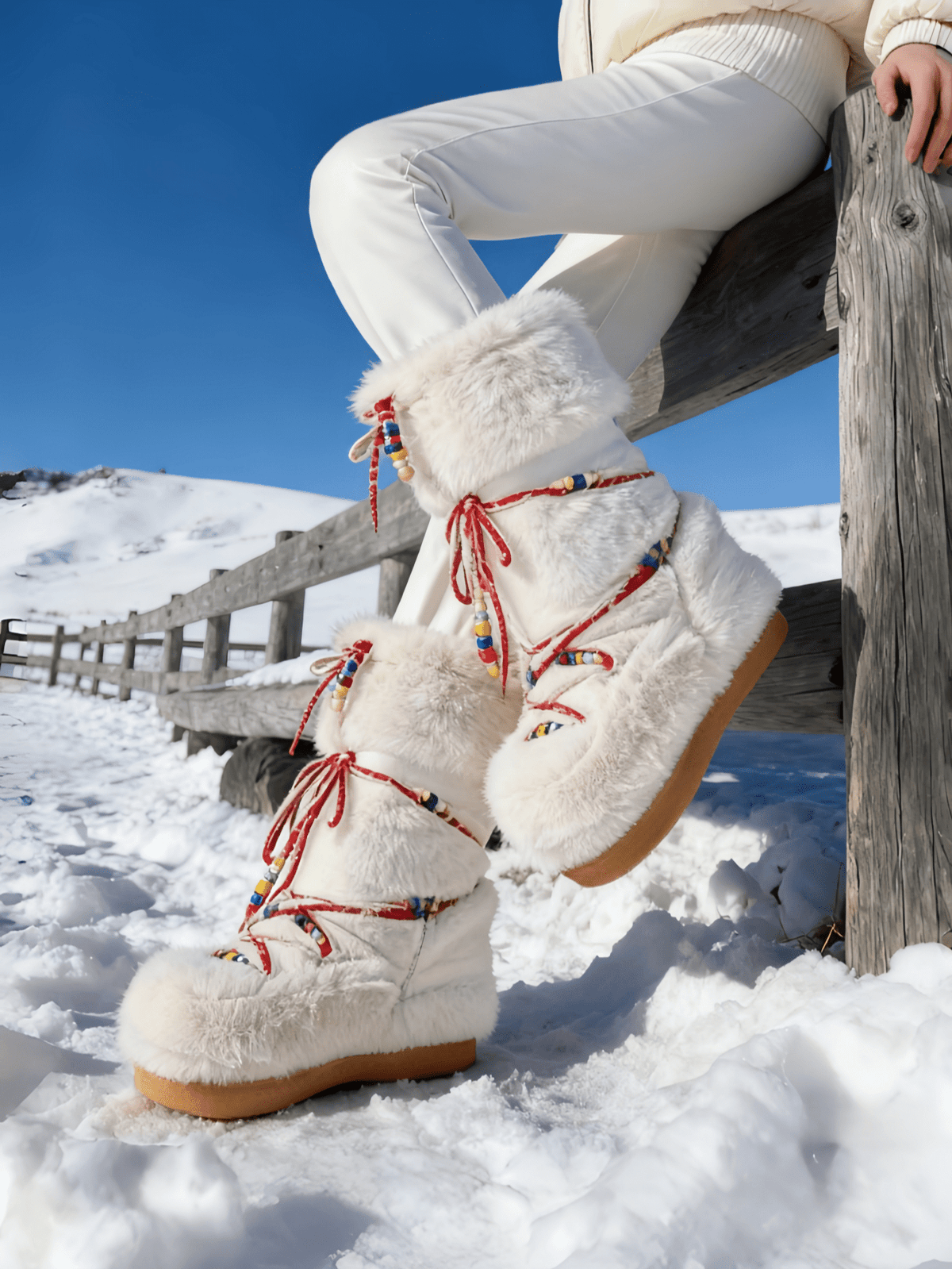 Prora | Faux Fur Lace-Up Snow Boot