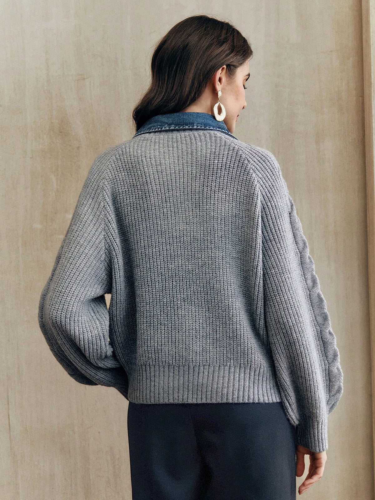 Enidia | Oversized Cable-Knit Pullover