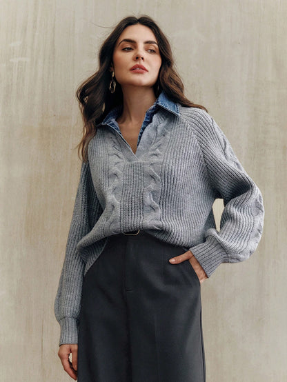 Enidia | Oversized Cable-Knit Pullover