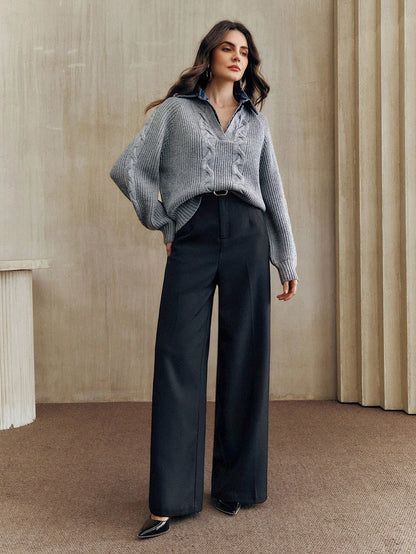 Enidia | Oversized Cable-Knit Pullover