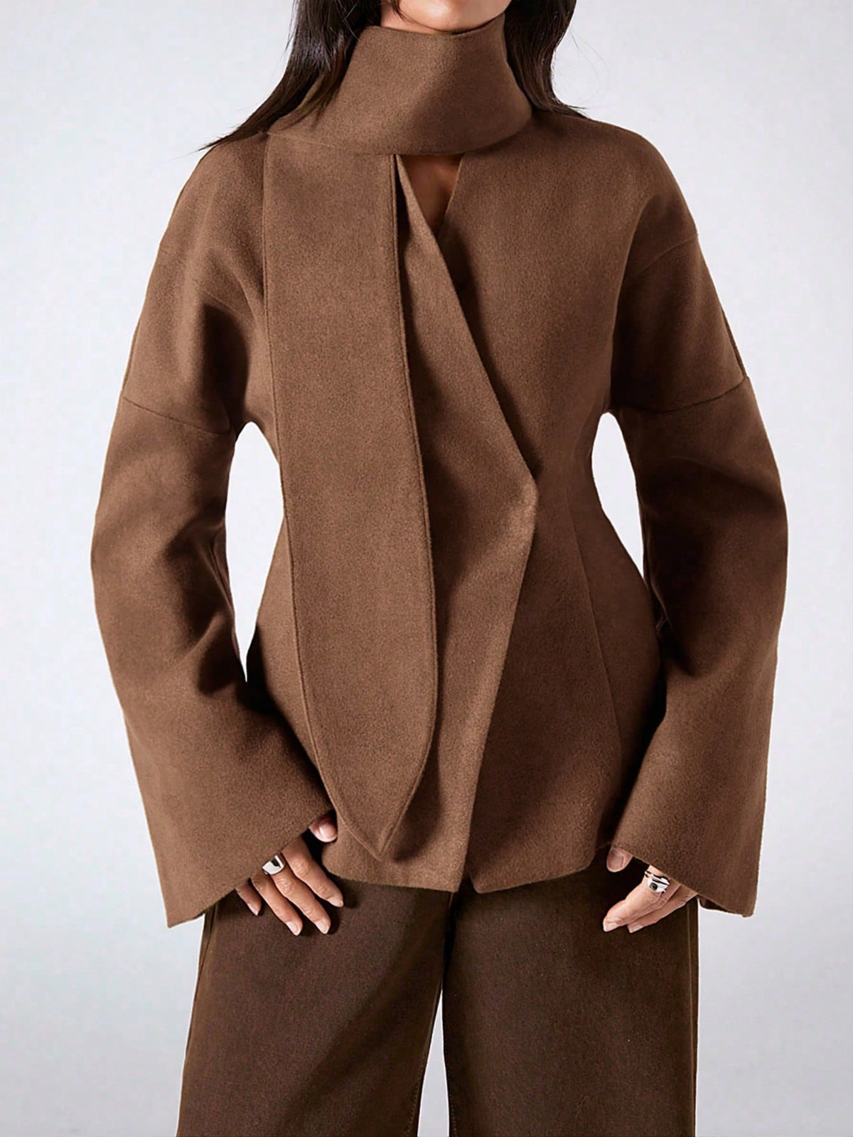 Hediel | Shawl Collar Midi Overcoat