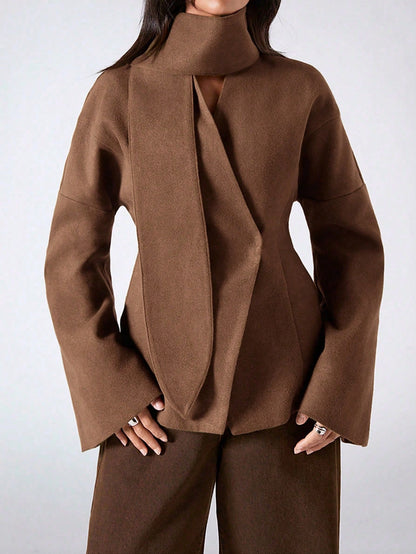 Hediel | Shawl Collar Midi Overcoat
