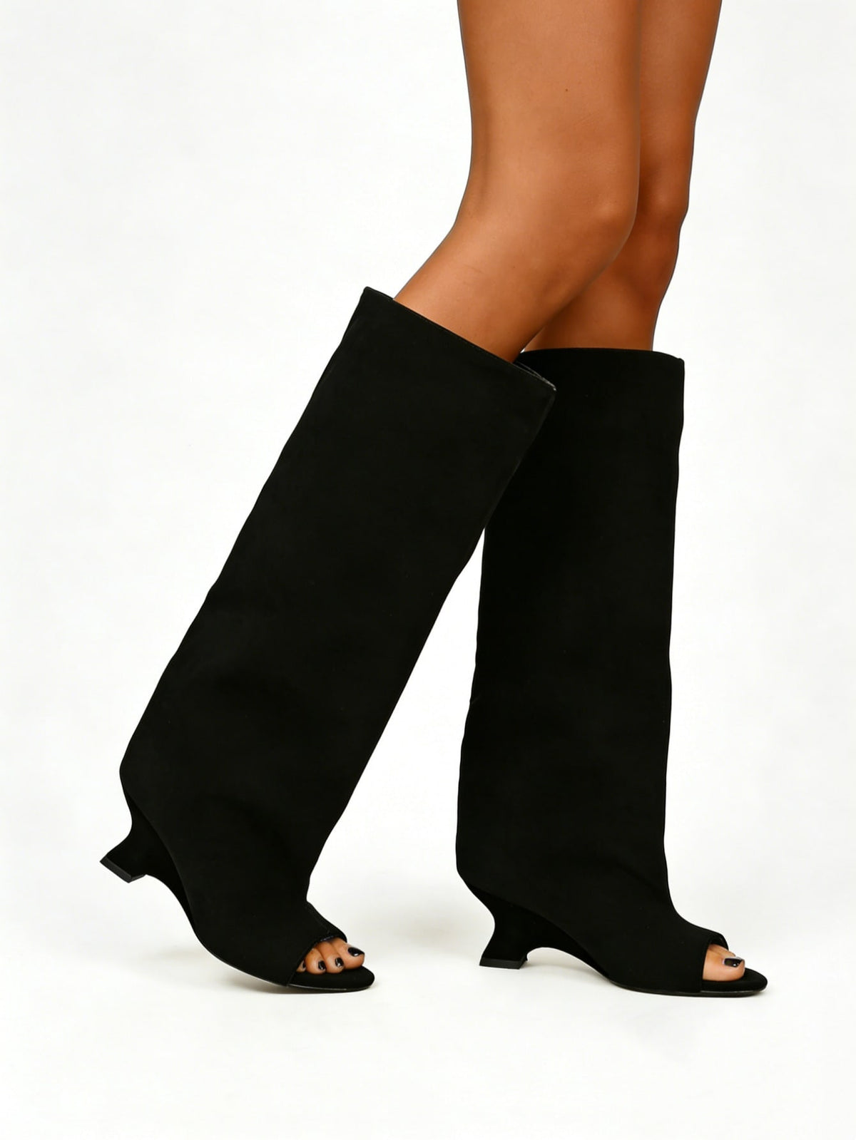 Lilia | Suede Knee-High Slouchy Boot