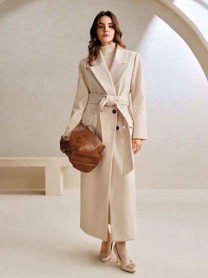 Aylia | Double-Breasted Belted Wool Coat