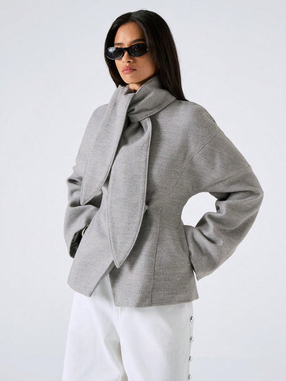 Hediel | Shawl Collar Midi Overcoat