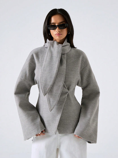 Hediel | Shawl Collar Midi Overcoat