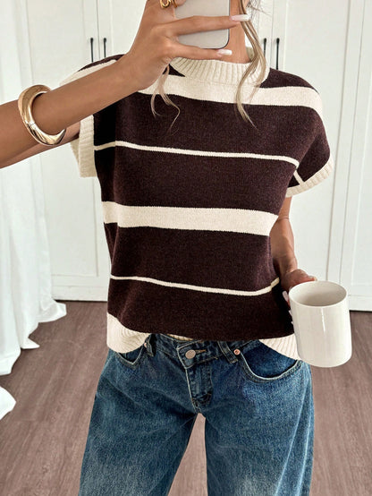Avina | Tie Dye Cap Sleeve Knit Top