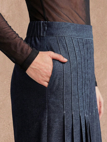 Merlia | Pleated Wide-Leg Casual Pants