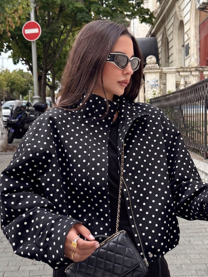 Alea | Polka Dot Drop-Shoulder Jacket