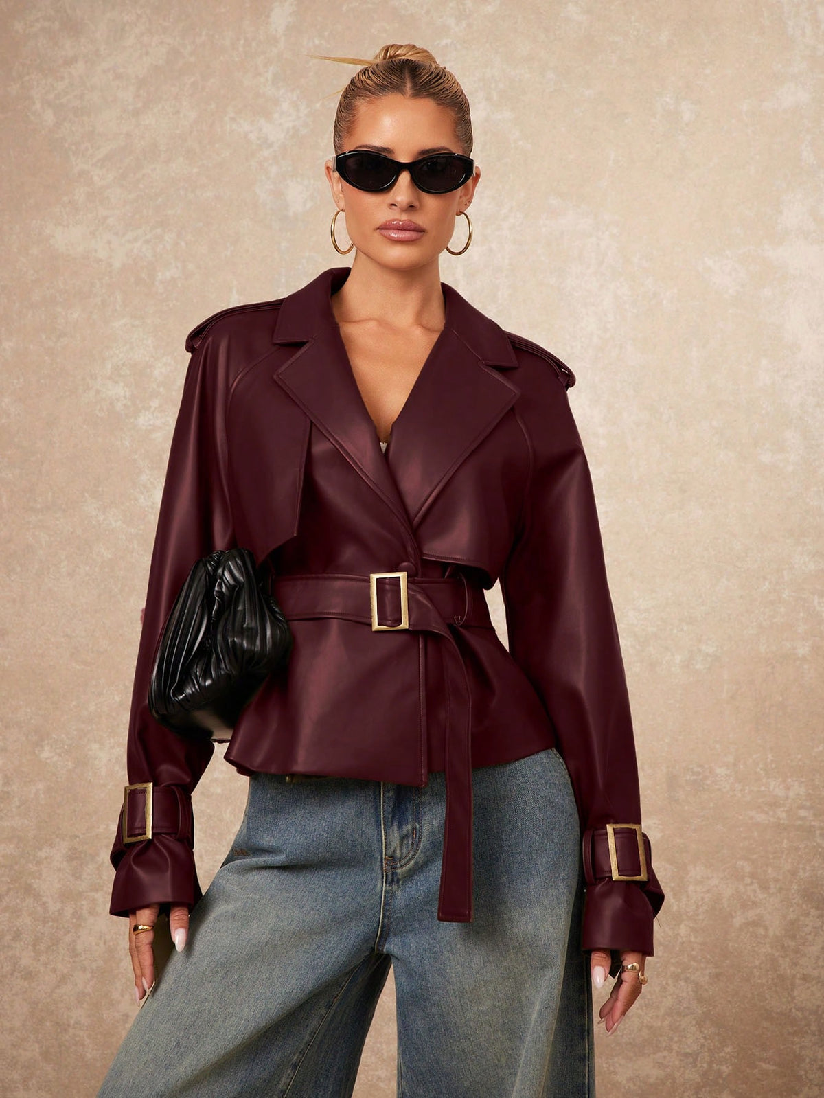 Dana | Double-Breasted PU Jacket