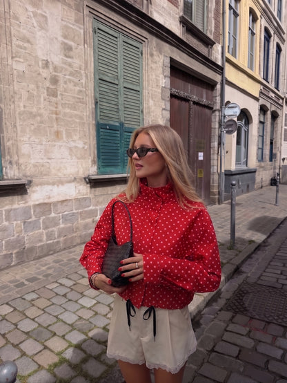 Alea | Polka Dot Drop-Shoulder Jacket