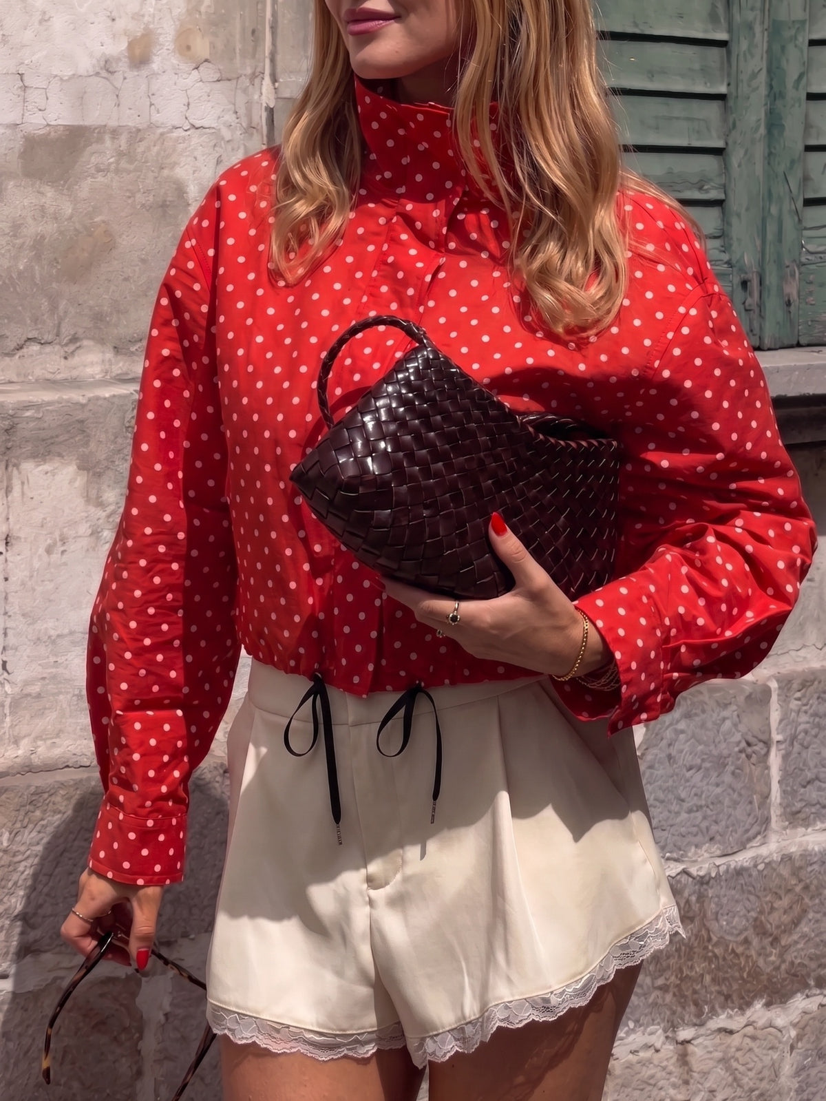 Alea | Polka Dot Drop-Shoulder Jacket