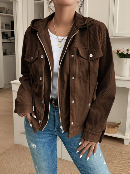 Elvya | Hooded Corduroy Jacket