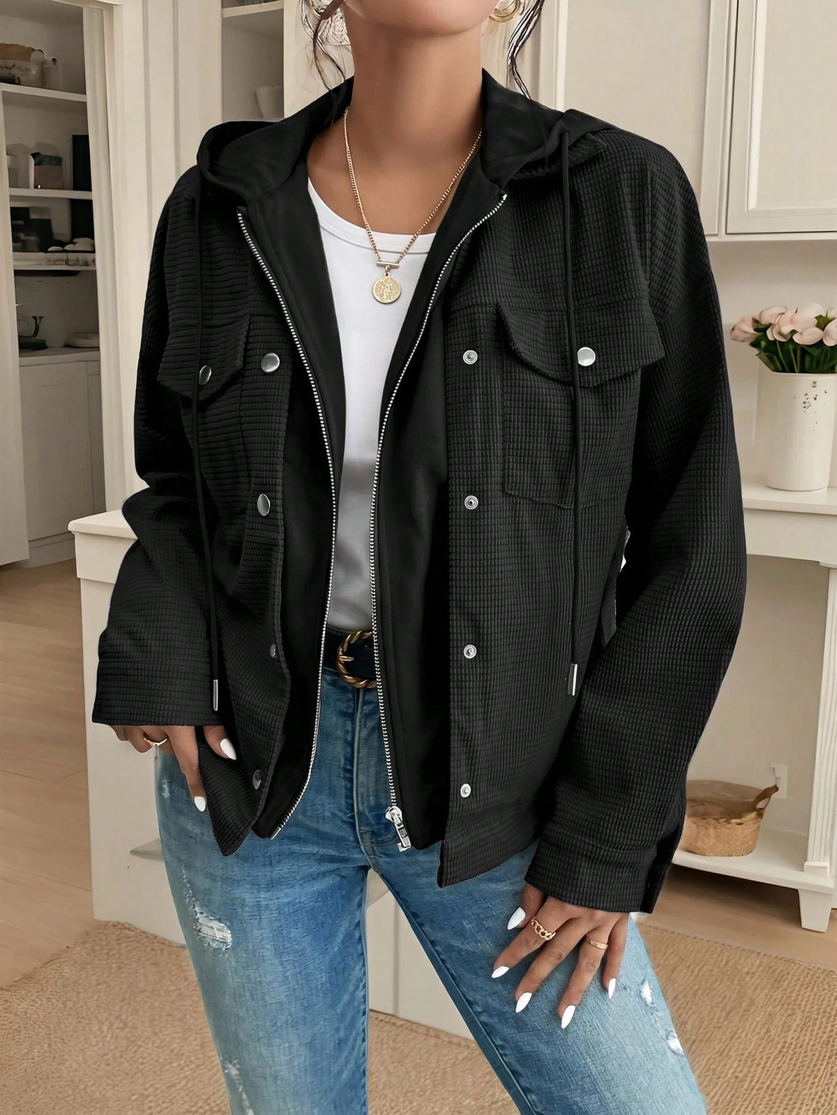 Elvya | Hooded Corduroy Jacket