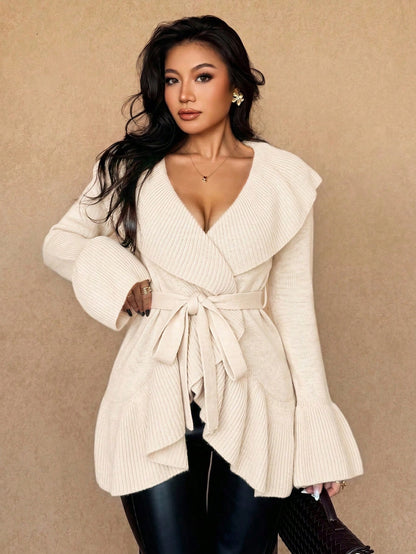 Clis | Waterfall Belted Cardigan