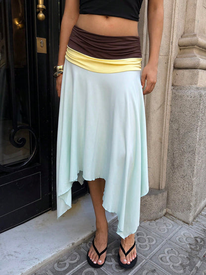 Noemia | Asymmetric Polka Dot Midi Skirt