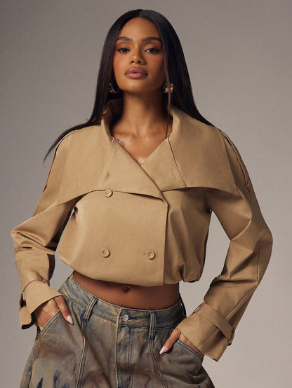 Tirzea | Double-Breasted Trench Coat