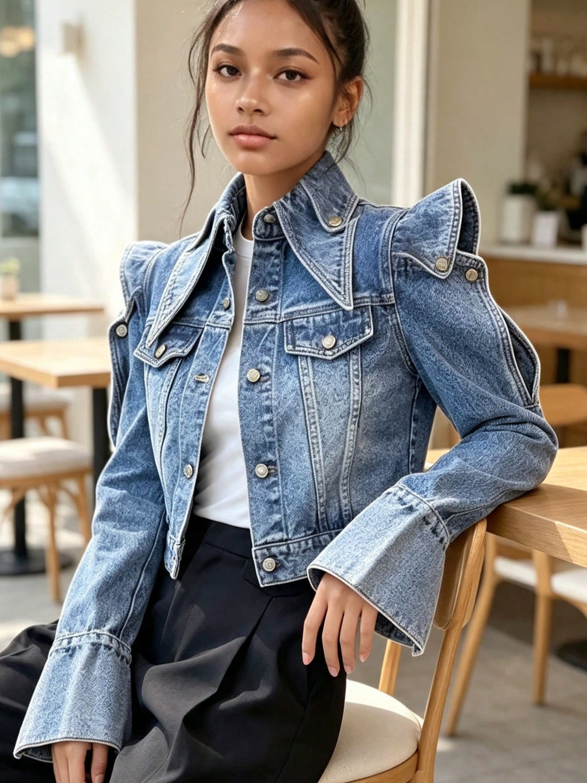 Ellia | Vintage Structured Denim Jacket
