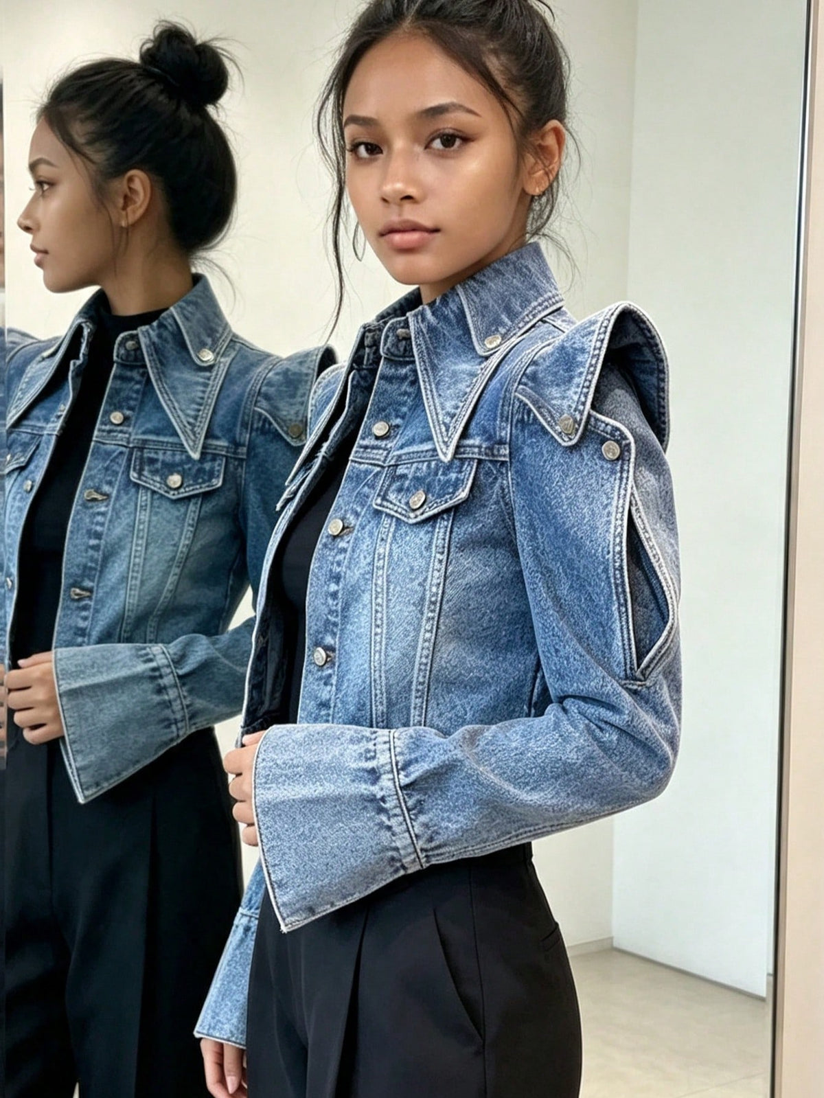 Ellia | Vintage Structured Denim Jacket
