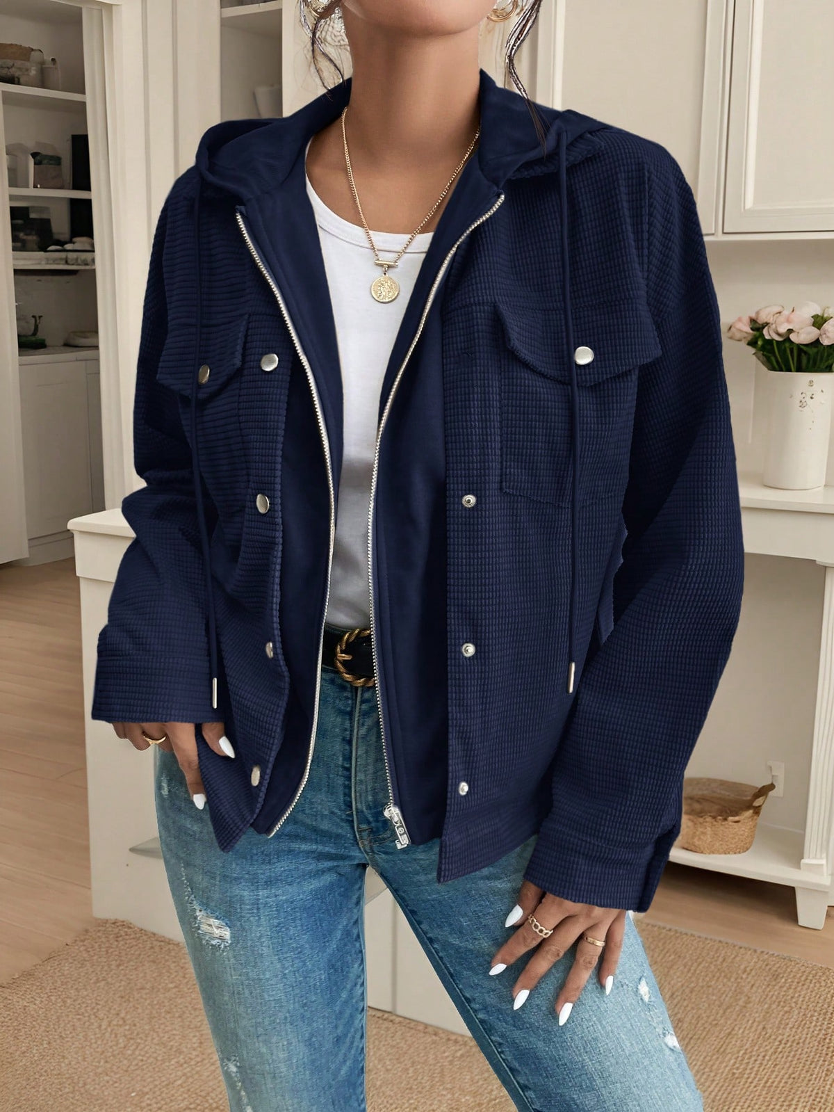 Elvya | Hooded Corduroy Jacket