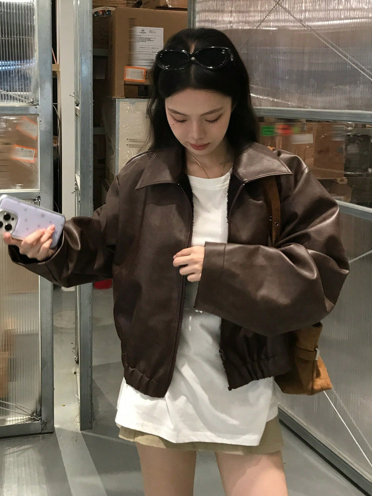 Klis | Leather Drop-Shoulder Jacket