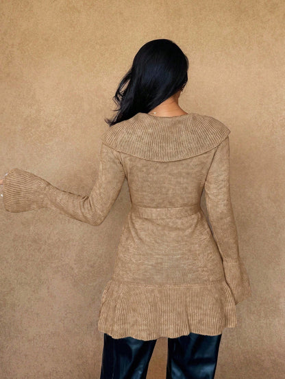 Clis | Waterfall Belted Cardigan