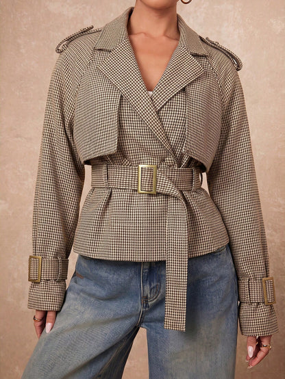 Dana | Double-Breasted PU Jacket