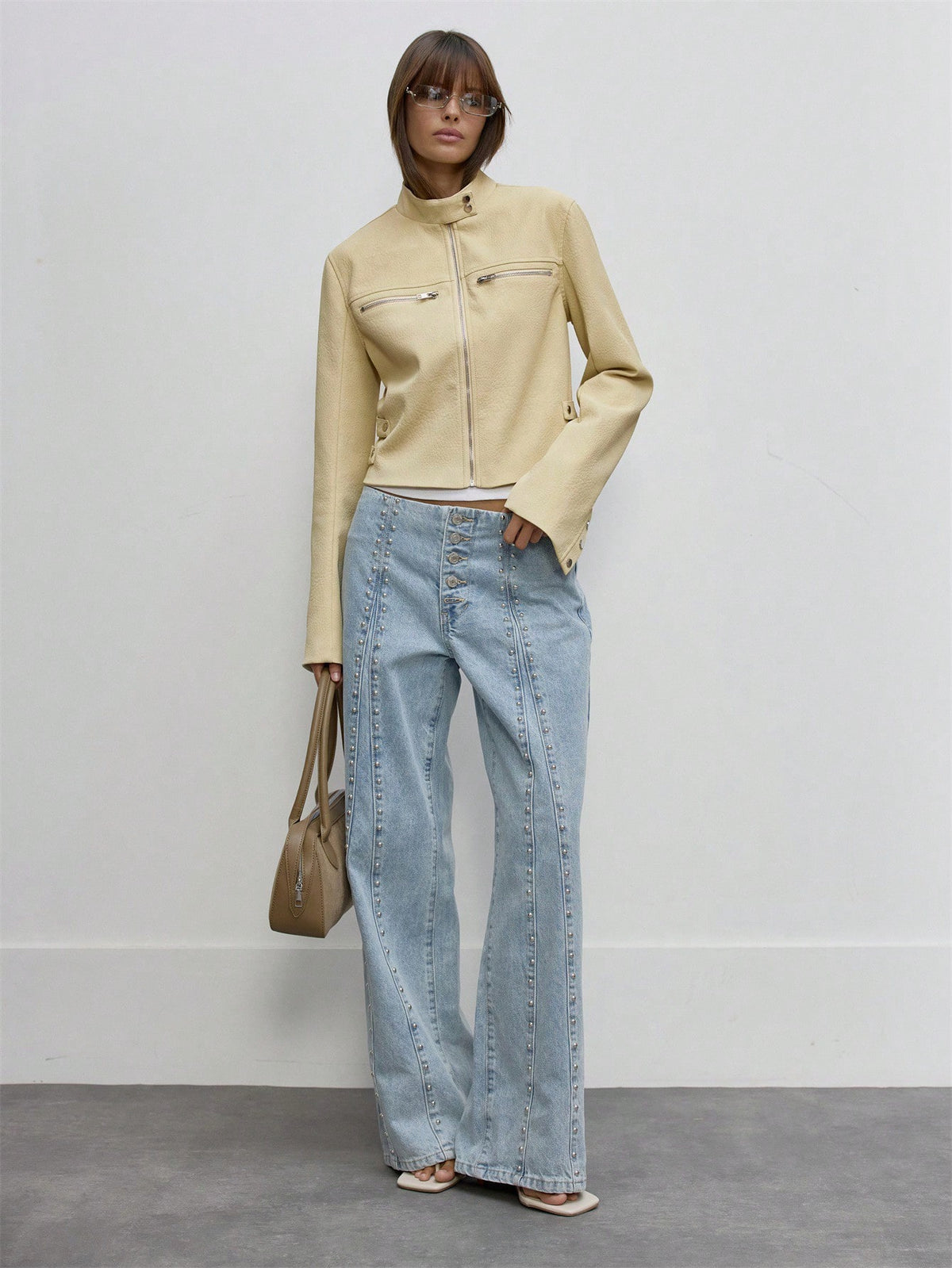 Darina | Funnel Neck PU Jacket