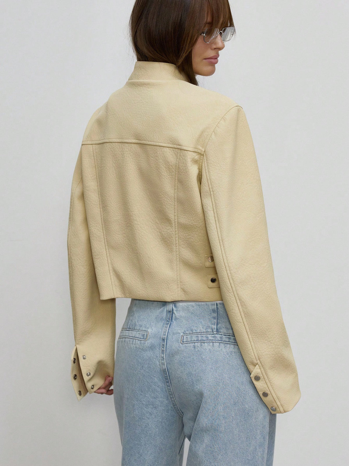 Darina | Funnel Neck PU Jacket
