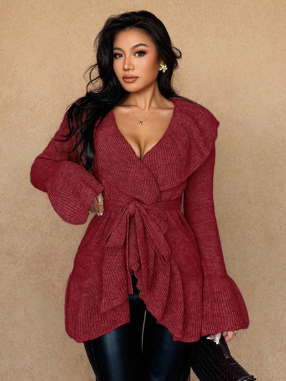 Clis | Waterfall Belted Cardigan