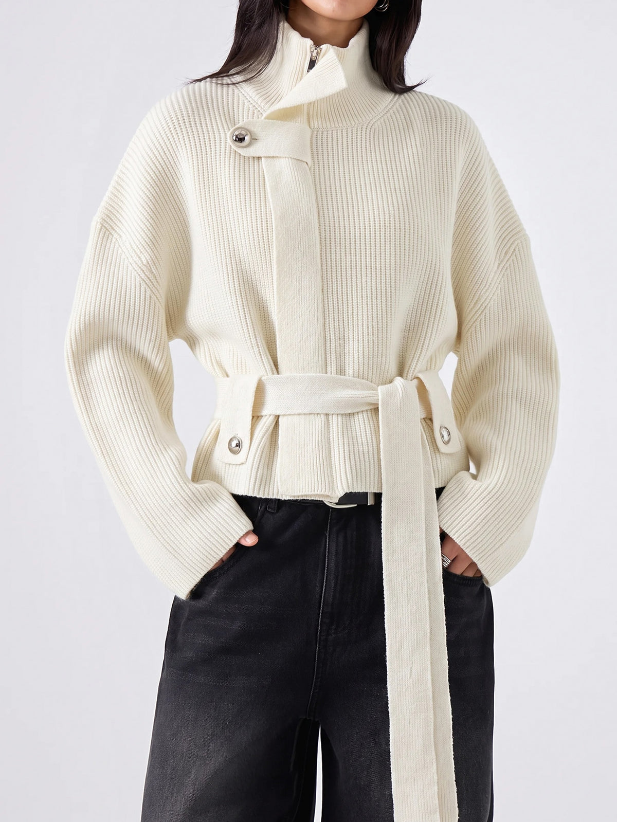 Inkea | Oversized Ribbed Cardigan