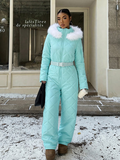 Halia | Fuzzy Hooded Jumpsuit