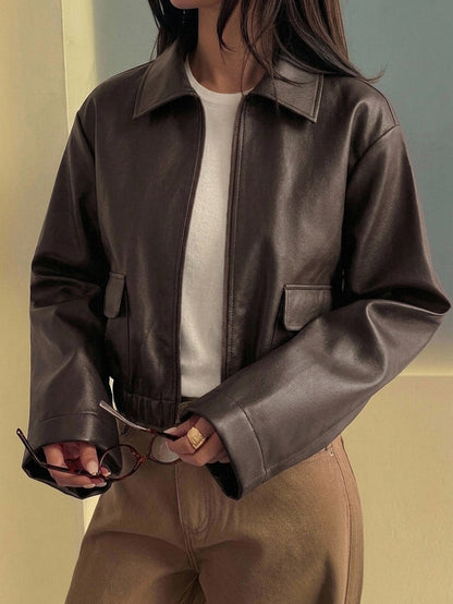 Klis | Leather Drop-Shoulder Jacket