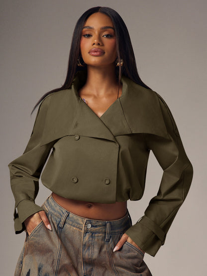 Tirzea | Double-Breasted Trench Coat