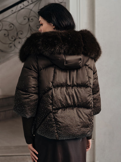 Orise | Tie-Dye Hooded Puffer Coat