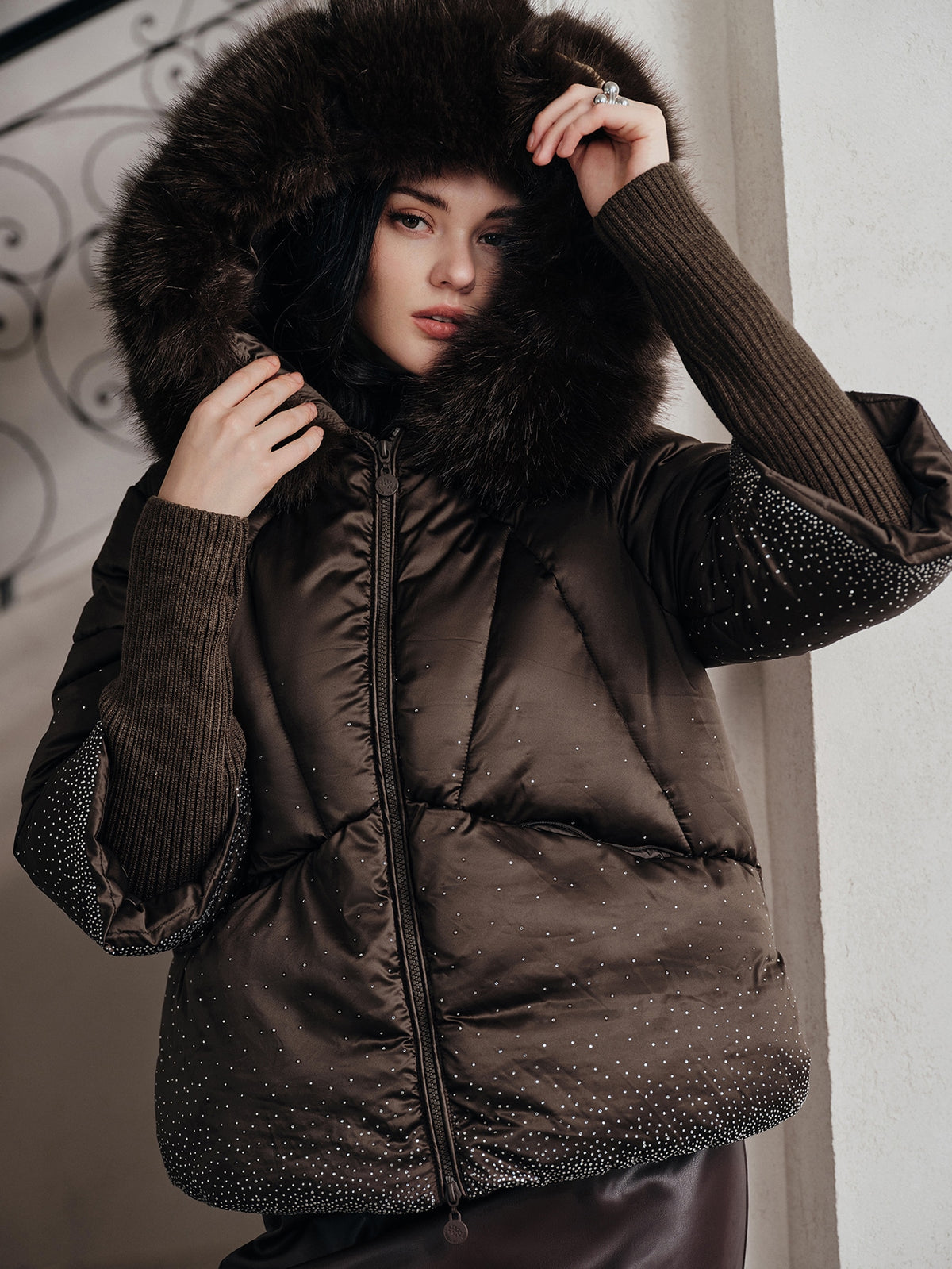 Orise | Tie-Dye Hooded Puffer Coat