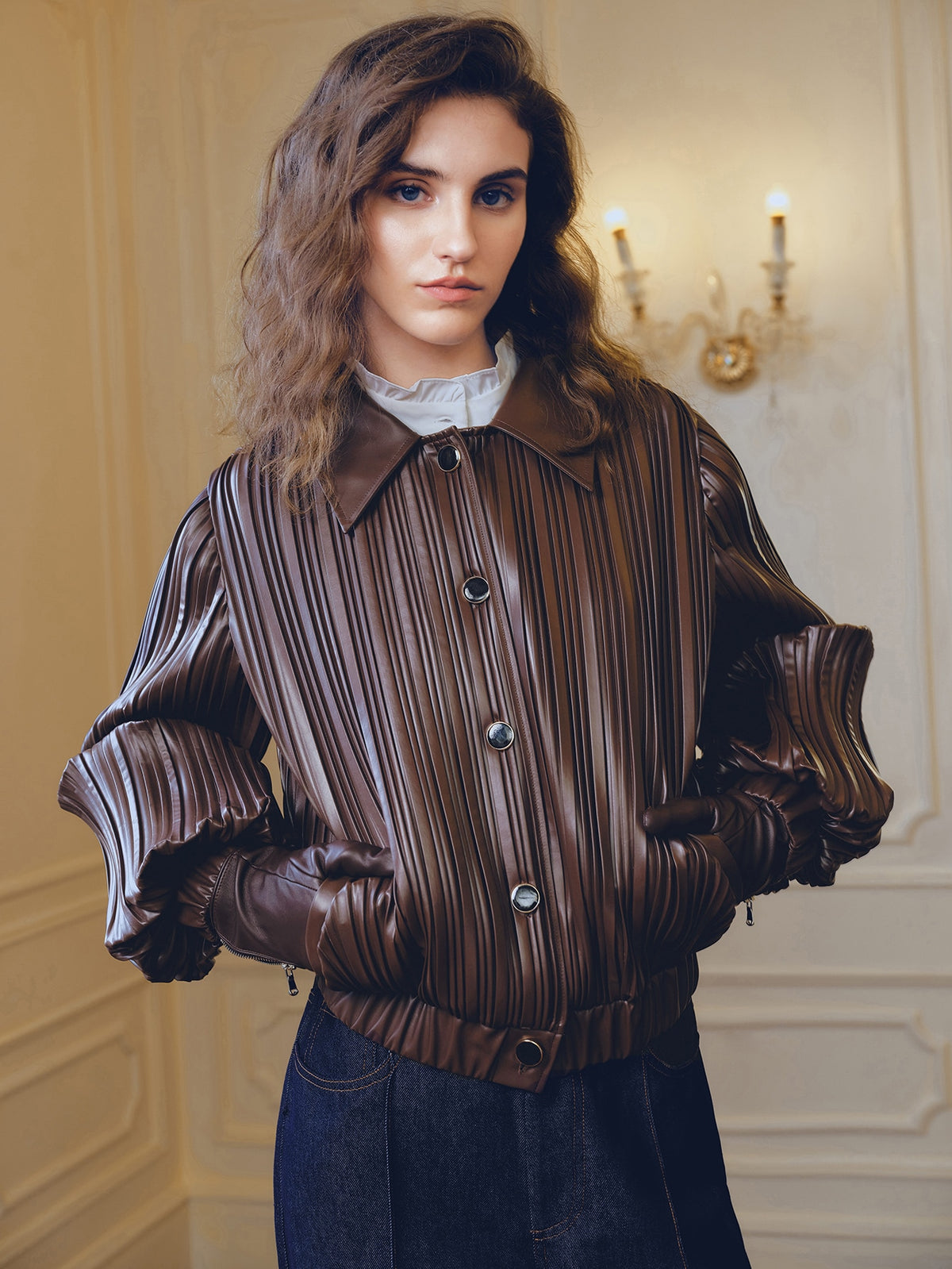 Ewiel | Tie Dye Pleated Blouse