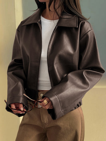 Klis | Leather Drop-Shoulder Jacket
