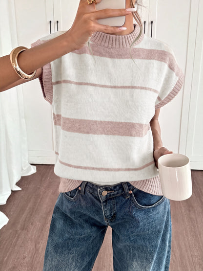 Avina | Tie Dye Cap Sleeve Knit Top