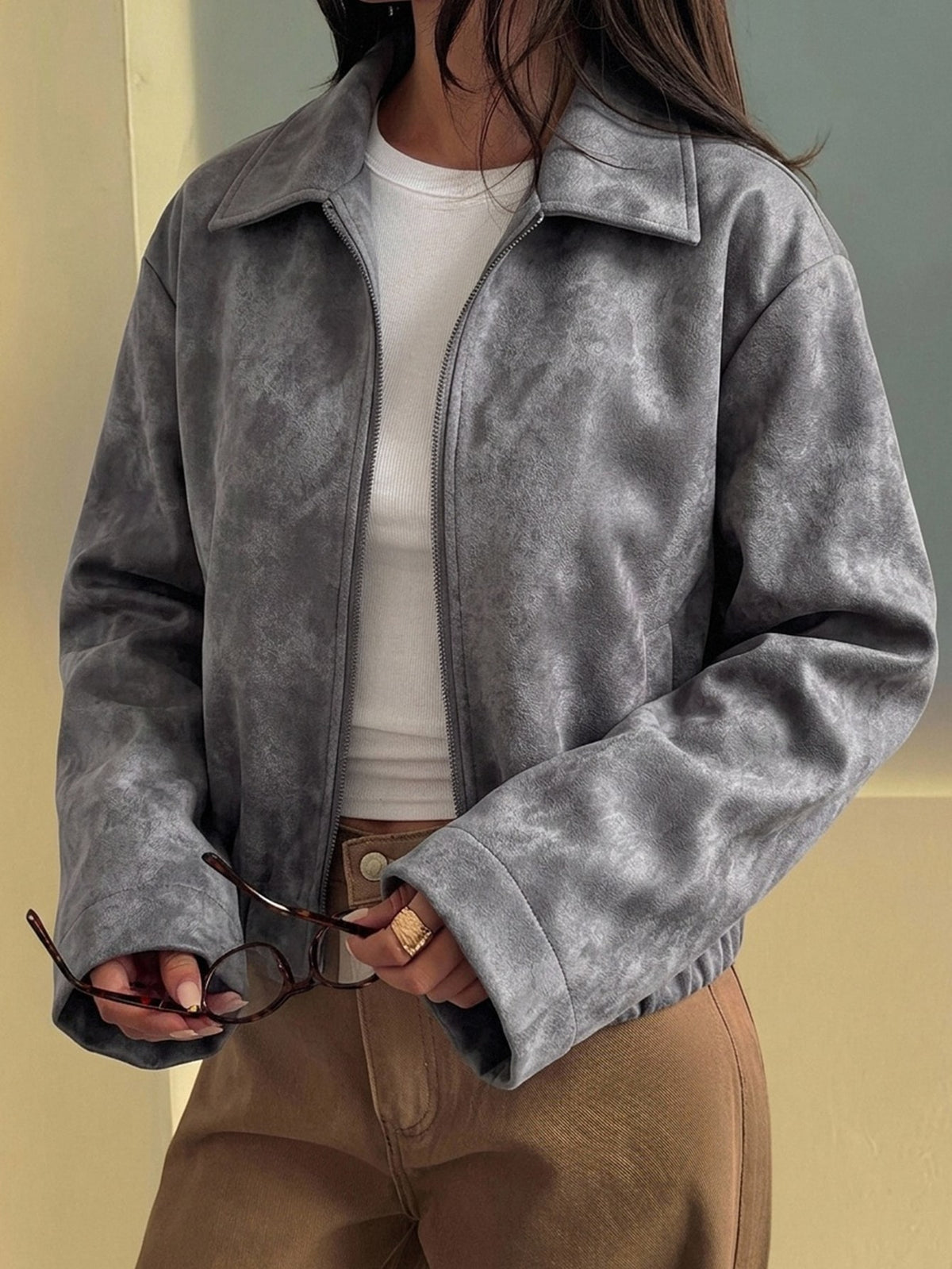 Klis | Leather Drop-Shoulder Jacket