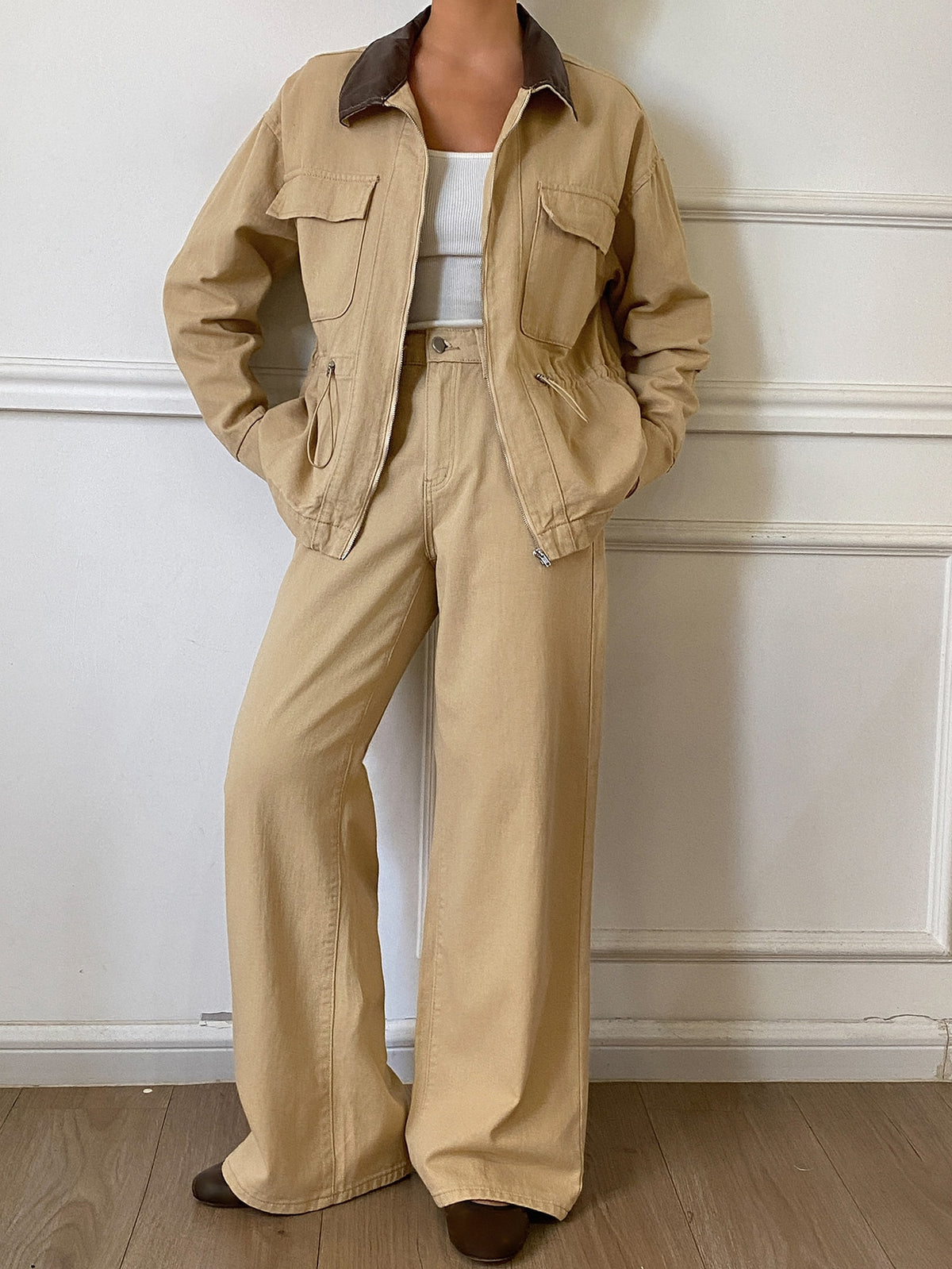 Odlyn | Oversized Denim Two-Piece Set