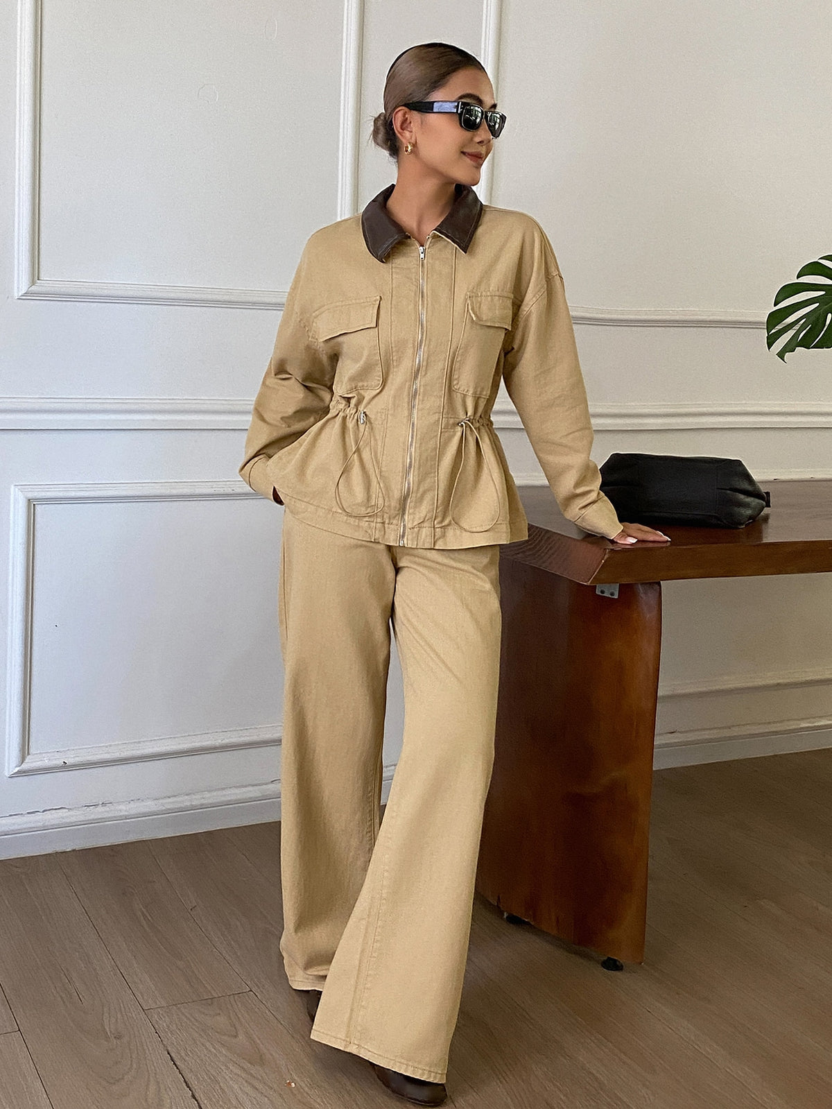 Odlyn | Oversized Denim Two-Piece Set