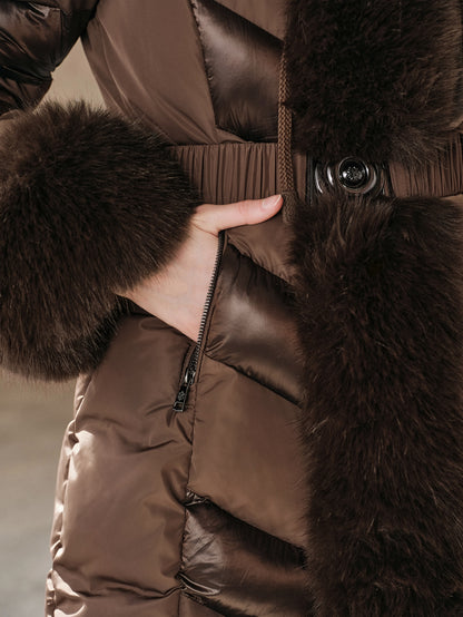 Mirea | Hooded Belted Puffer Coat