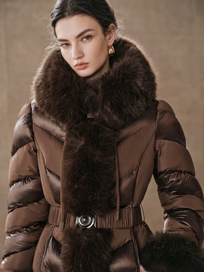 Mirea | Hooded Belted Puffer Coat
