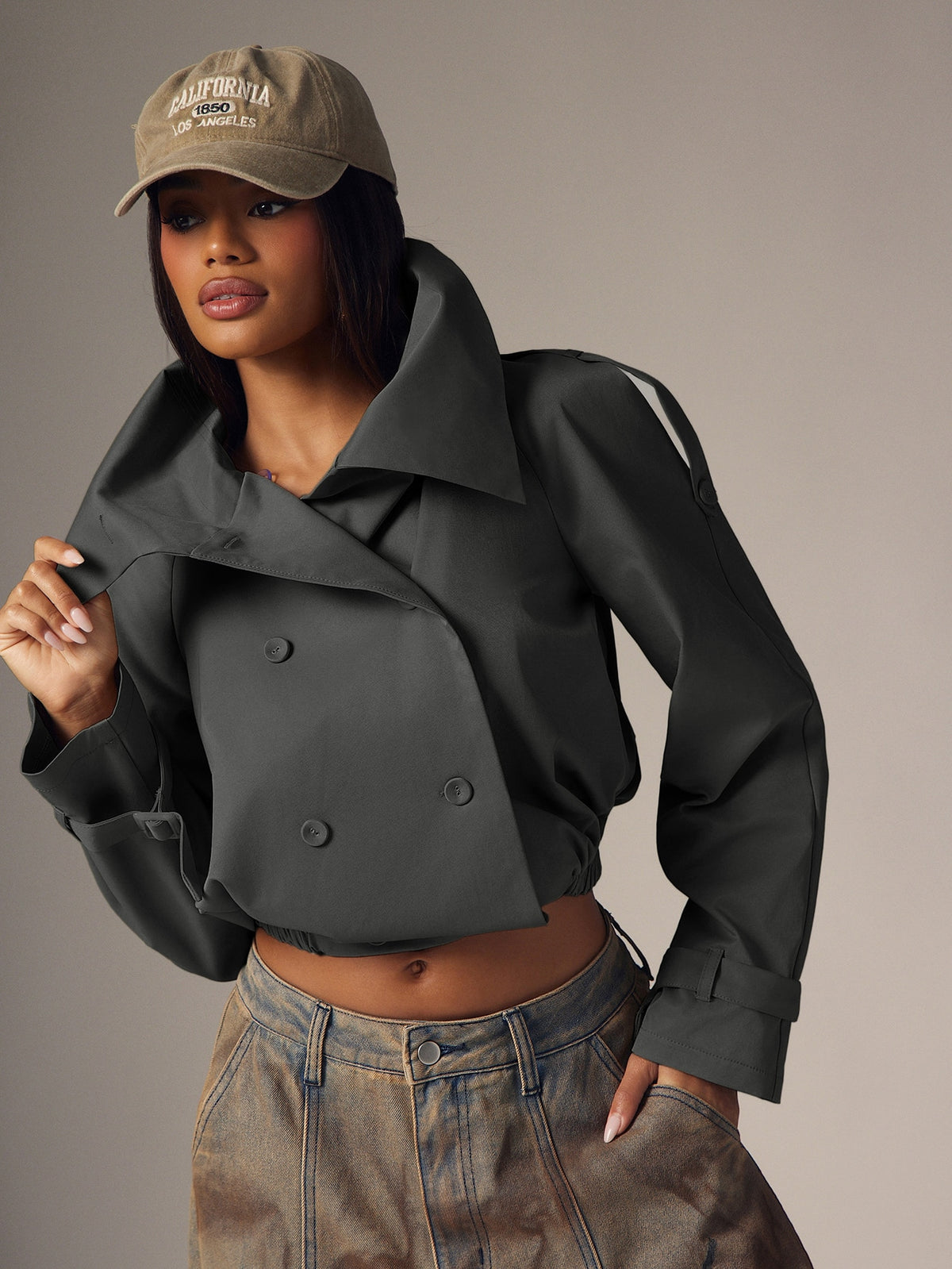 Tirzea | Double-Breasted Trench Coat